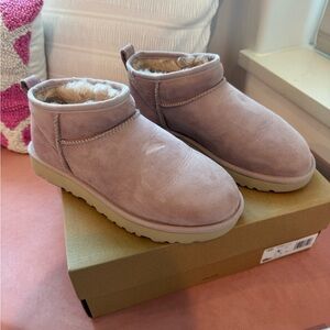 UGG Classic Ultra Mini Boots in Dusty Rose